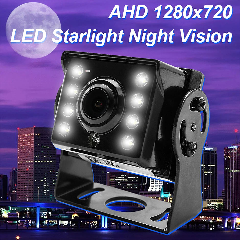 1920*1080 Recording DVR 2 Truck Backup Camera AHD Night Vision with 7" Vehicle Rear View Monitor Support SD Card
