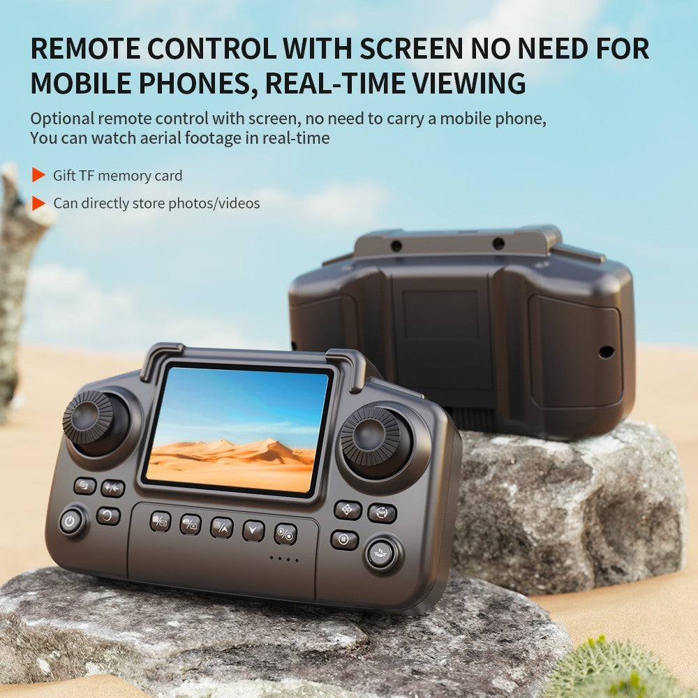 Drone 2026 4K HD Dual Camera Wifi FPV RC Foldable Quadcopter Remote with Screen
