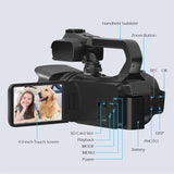 Full 4K Professional Video Camera 64MP Wifi Camcorder Digital Cameras Streaming Camera Auto Focus Camcorders 4.0"Touch