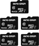 64GB Class 10 Microsdxc Flash Memory Card with Adapter for Mobile Device Storage Phone, Tablet, Drone & Full HD Video Recording - 80Mb/S UHS-I, C10, U1 (5 Pack)