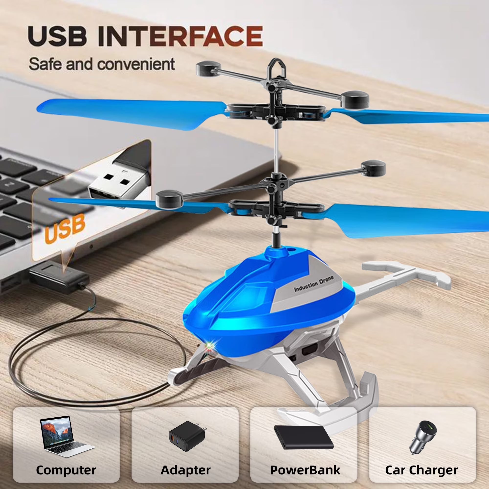 Remote Control Helicopter Hand-Controlled Mini Dronecosmic Drone RC UFO LED Flying Toys for Kids with 3.5 Channel RC Helicopters, Controller