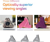 Original Tablet Pillow Stand & Ipad Holder, Gift for Book Lovers & Readers, Multi-Angle Stand with Storage for Lap, Desk & Bed, Compatible with Kindle, Fire, Ipad & Samsung, Def Leopard