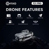 Lumo Pro Mini FPV Drone with Camera, 4.3 In.Screen, Foldable, Brushless Motor, 2-Batteries and Case – Gray
