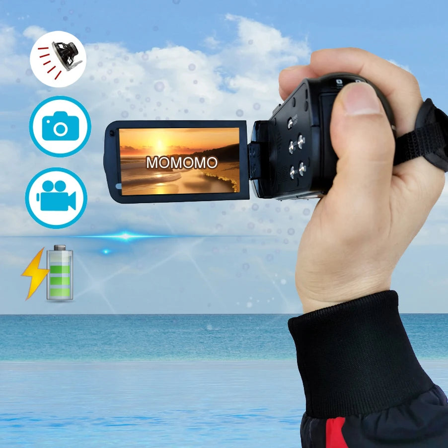Hot Portable Digital Cameras 2 In1 Photo Video Record Dv Travel Video Camera 18X Zoom 3.0 Inch Screen View Playback