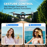 Contixo F19 Arvo Foldable Drone with 1080P HD Camera, FPV, Obstacle Avoidance, 2 Batteries, Brushless Motors & LED Lights – Black