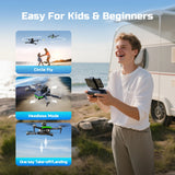 S5S Foldable Drones with Camera for Kids and Adults, Brushless Motor, 2 Batteries, Black