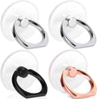 4 Pack  Cell Phone Ring Holder, Transparent Ring Holder 360°Rotation Finger Ring Stand, Clear Cell Phone Kickstand Compatible with Most of Phones, Tablet and Case, (2Silver+1Black+1Rose Gold)
