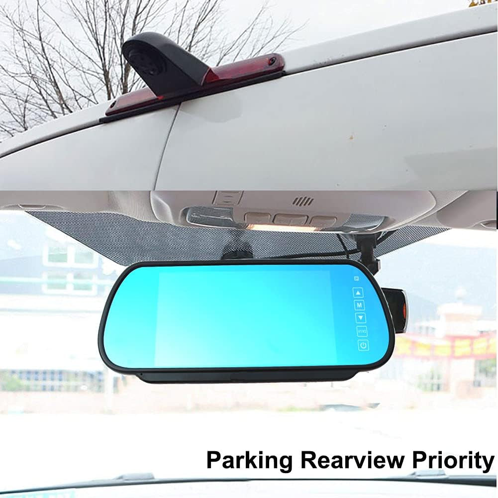 Brake Light Backup Camera Compatible with Dodge Benz Sprinter W906 /V W Crafter Vans (With Monitor)