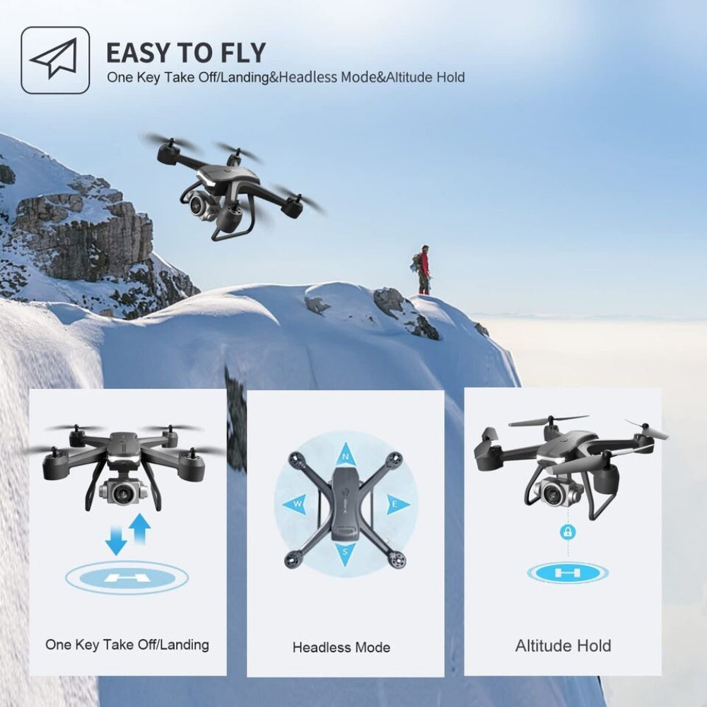 V14 Professional Drone 6K HD Dual Camera Wifi FPV Portable RC Quadcopter 2 Battery,Drones Suitable for Adults & Beginners.Logistics Is Randomly Sent by Ups,Usps,Self-Pickup.