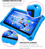 Fire 7 Tablet Case for Kids,Not Compatible with 2022 New,  Extra Thick Protective Layer Double-Layer Shockproof in Four Corners Compatible with 9/7/5Th Generation 2019/2017/2015 Release (Blue)