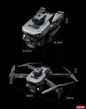 2024 New RC Drone with 4K Ultra HD Triple Camera, Wifi FPV Foldable Quadcopter +4 Battery,