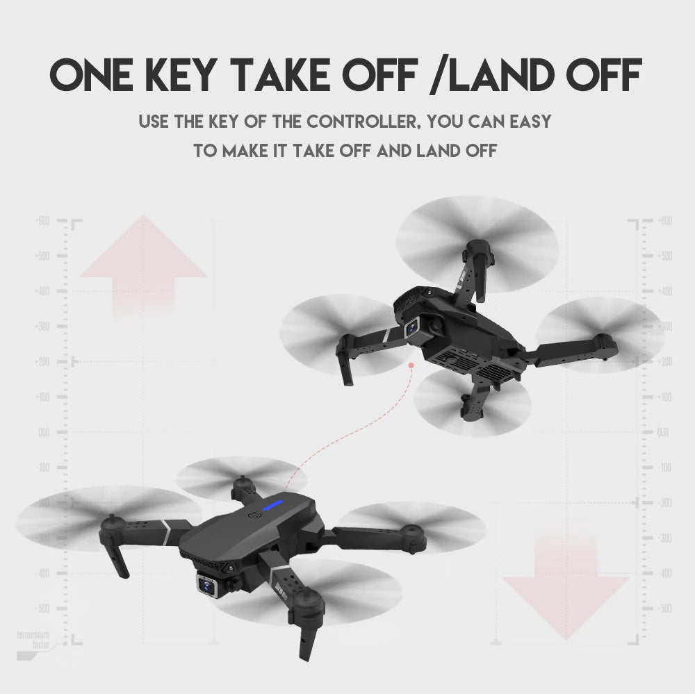 RC Drone with 4K HD Camera Extra Batteries Wifi FPV Foldable Quadcopter New 2024