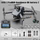 L600-2 MAX GPS Drone Professional 8K Dual Camera New 5KM 3-Axis Gimbal Obstacle Avoidance Brushless Quadcopter Toy