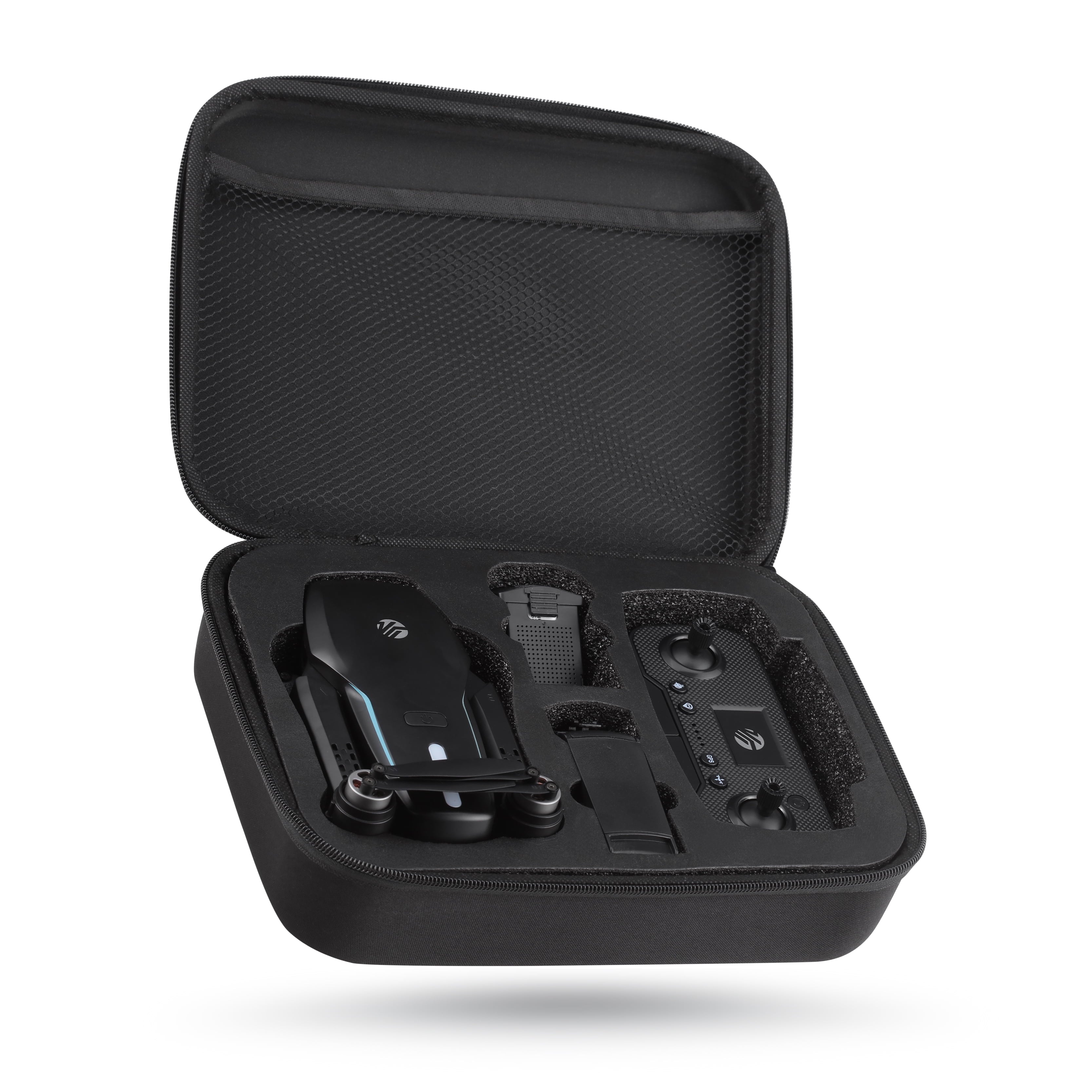 Sky Flow 4K Aerial Camera Drone Image Stabilization & Carrying Case, Black