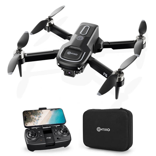 F16 Stunt Drone for Adults and Kids with 1080P Camera & Brushless Motor, 17-Minute Flight Time, Graphite