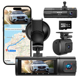 4K+1080P Dash Cam Front and Rear,Dual Dash Camera for Cars, with Built-In GPS, IR Night Vision, 1.47″ IPS Screen, Loop Recording, WDR, 24H Parking Mode