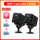 2PCS  5MP Mini Camera 4G/Wifi Security Camera 2400Mah Indoor Home Surveillance Cam PIR Human Motion Auto Tracking Ubox