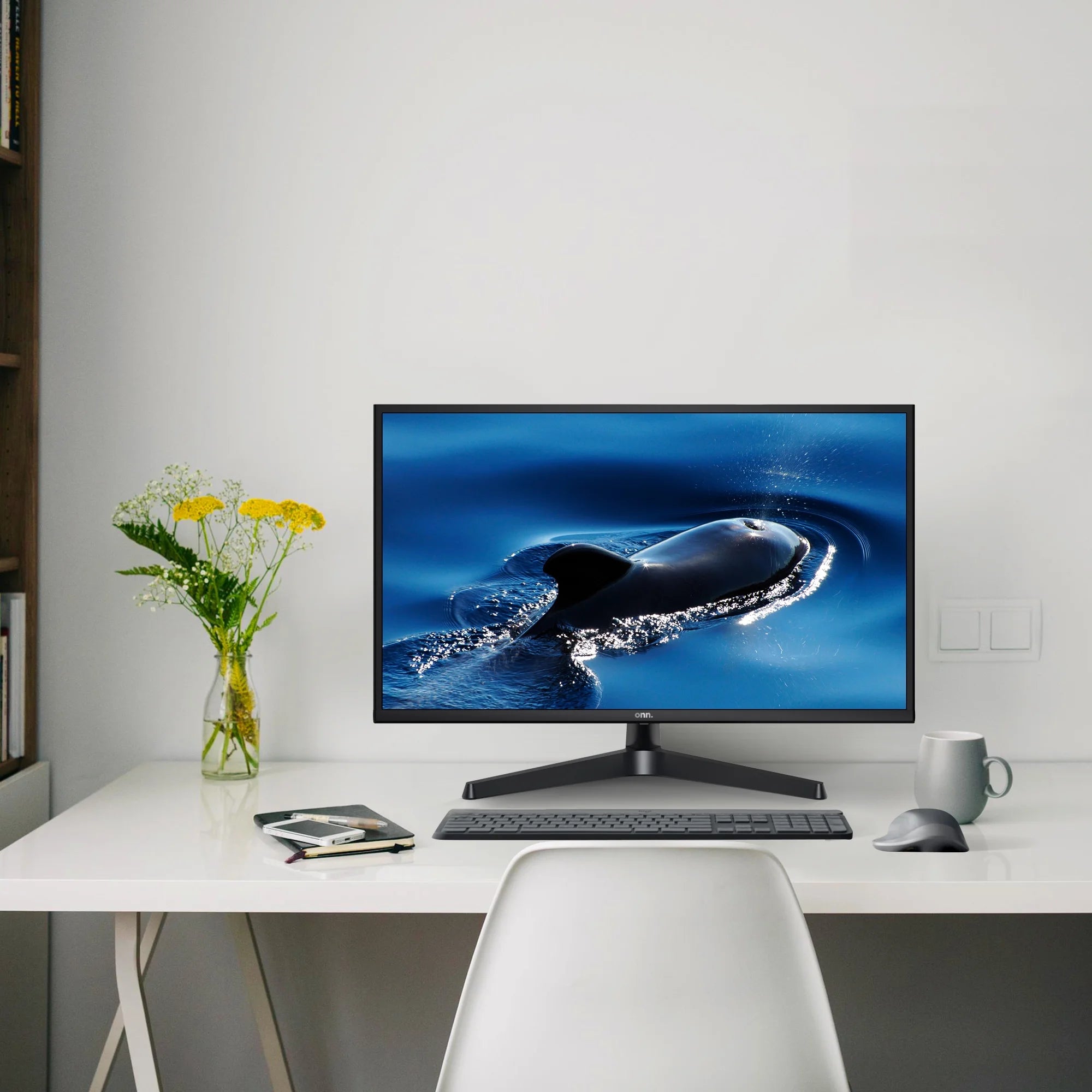 . 24" FHD (1920 X 1080P) 75Hz Office Monitor with 6 Ft HDMI Cable, Black