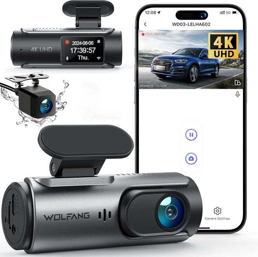 Dash Cam,1080P Car Camera 3” LCD Screen,170° Wide Angle,Wdr,G-Sensor, SD Card(Not Include),Black
