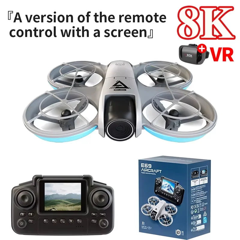 2026 Mini RC Drone with 8K HD Camera Wifi FPV Obstacle Avoidance Remote Control Quadcopter for Beginner Gifts Outdoor Indoor Use