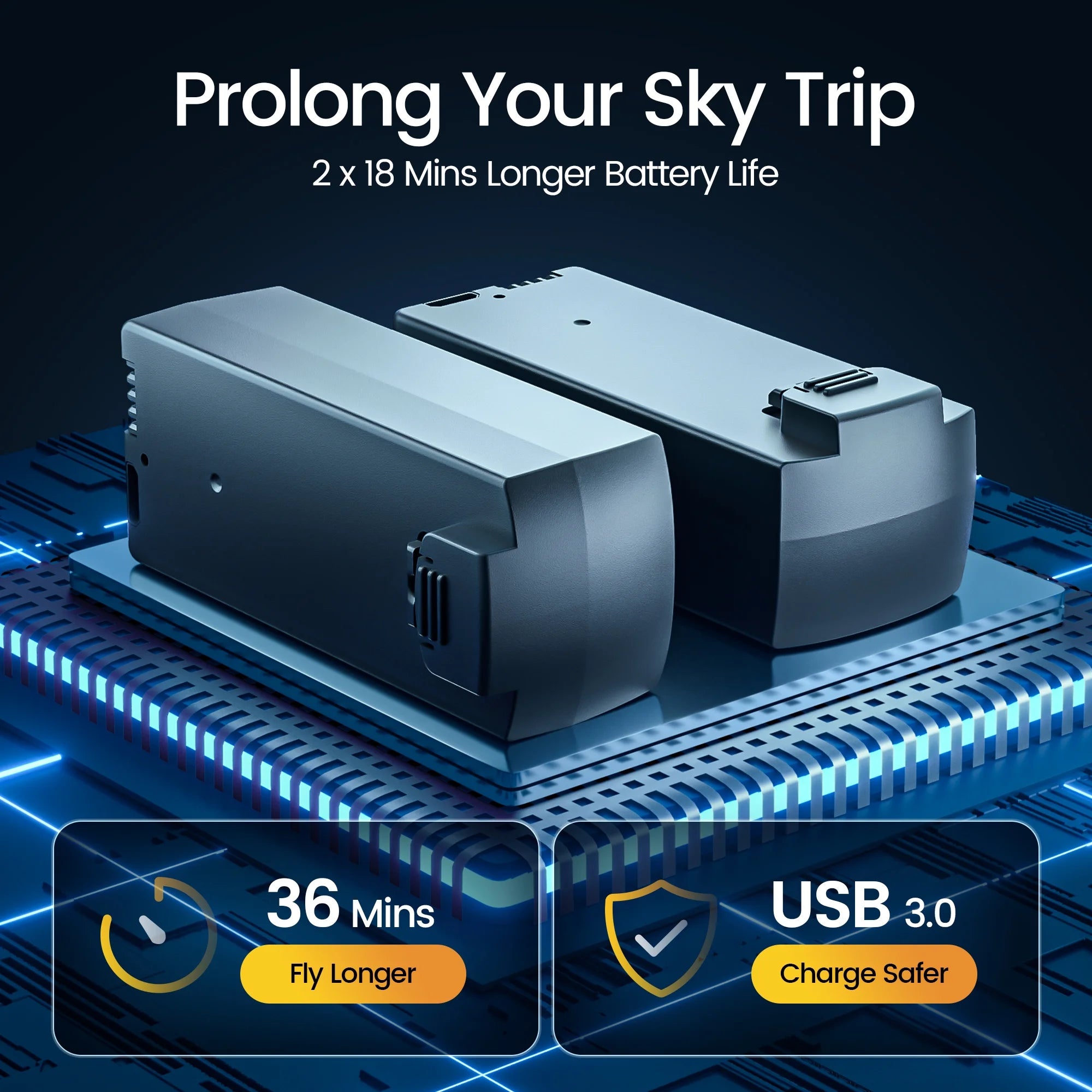 DEERC D75 GPS Drone with 4K Camera for Adults, Brushless Motor, Auto Return Home, 2 Batteries, Black