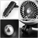 Car Fan Electric Car Fan 2 Speed Dual Head Auto Fan Cooling Air Circulator Auto Air Conditioner Portable Seat Cooling Low Noise Portable Air Cooling (12V/24V)