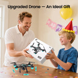 Drones for Kids with 1080P Camera, Lightweight  WF13 Upgraded Quadcopter Beginners, One-Key Takeoff, Optical Flow Hover, 2 Batteries, Black