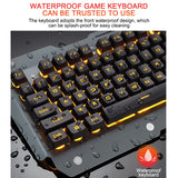 Ergonomicwired Gaming Keyboard with RGB Backlight Phone Holder