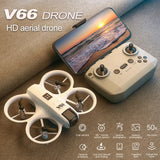 New V66 Mini Drone WIFI FPV Hover 4K Professional HD Camera Pocket Coloful Lights Dron Rc Plane Foldable RC Quadcopter Boy Toys