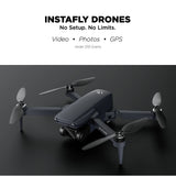 SKYFLOW GPS Foldable 4K UHD Camera Drone for Adults with Live Video Feed, 5" Touchscreen Remote, 3-Axis Gimbal, Brushless Motors, Auto Return, Optical Flow & Carry Case