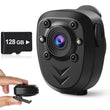 Mini Body Camera Video Recorder Built-In 32GB Memory Card with Night Vision IR & Loop Record HD 1080P, 4-6 HR Battery Life Wear