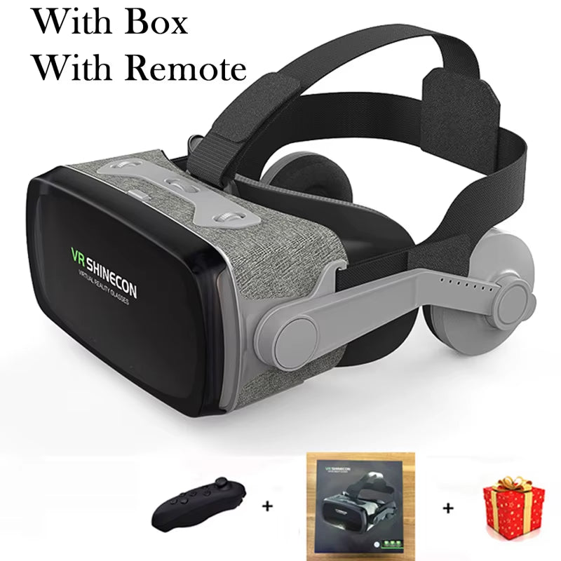 VR Shinecon Casque Viar 3D Glasses Virtual Reality Headset Helmet Goggle Lenses for Smart Phone Smartphone Video Game Binoculars