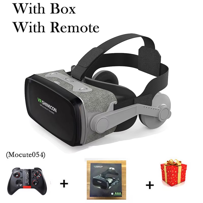 VR Shinecon Casque Viar 3D Glasses Virtual Reality Headset Helmet Goggle Lenses for Smart Phone Smartphone Video Game Binoculars