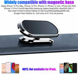 LELEBEAR Universal Magnetic Flex Car Phone Holder, Car Multifunctional Mobile Phone Bracket 360 Degree, Carmount Smartphone Magnet, Mini-Size, Suitable for All Phones from 4-7 Inches(Silver)