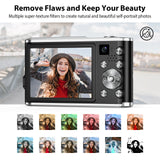 4K 48MP Digital Camera, Auto-Focus Vlogging Camera, with 32GB Card,Portable Youtube Small Camera, Suitable for Young Adults.