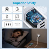 USB Wall Charger,  2Pack Wall Plug 3-Port USB Charging Station 3.1A Power Adapter Multi Port Quick Charger Block Cube for Iphone 17 16 15 14 13 12 11 Pro XS MAX 8 Ipad Samsung Galaxy S25 S24 S23