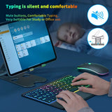 For Ipad Keyboard Tablet Phone Bluetooth Keyboard with Touchpad Rechargeable Backlit Korean Spanish Keyboard for Android/ Window