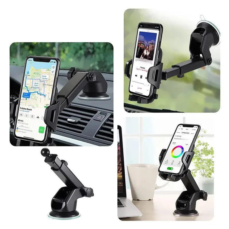 Sucker Car Phone Holder Mount Stand Suction Cup Smartphone Mobile Cell Support in Car Bracket for Iphone Xiaomi Huawei Samsung