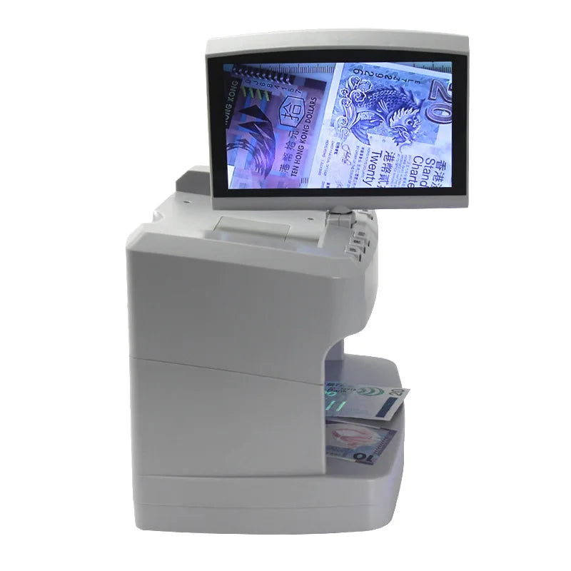 V100 Money Detector UV/MG/IR/WM Bill Cash Checker Multi Currency Banknote Counterfeit Verifier Machine