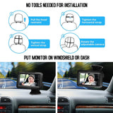 1080P Camera Baby Car Mirror 4.3'' IPS Screen Night Vision Function Baby Car Mirror Monitor with for Infants Kids Pets