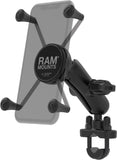 X-Grip Large Motorcycle Phone Mount with Handlebar U-Bolt Base, Medium Arm, Universal Bike & ATV Smartphone Holder RAM-B-149Z-UN10U