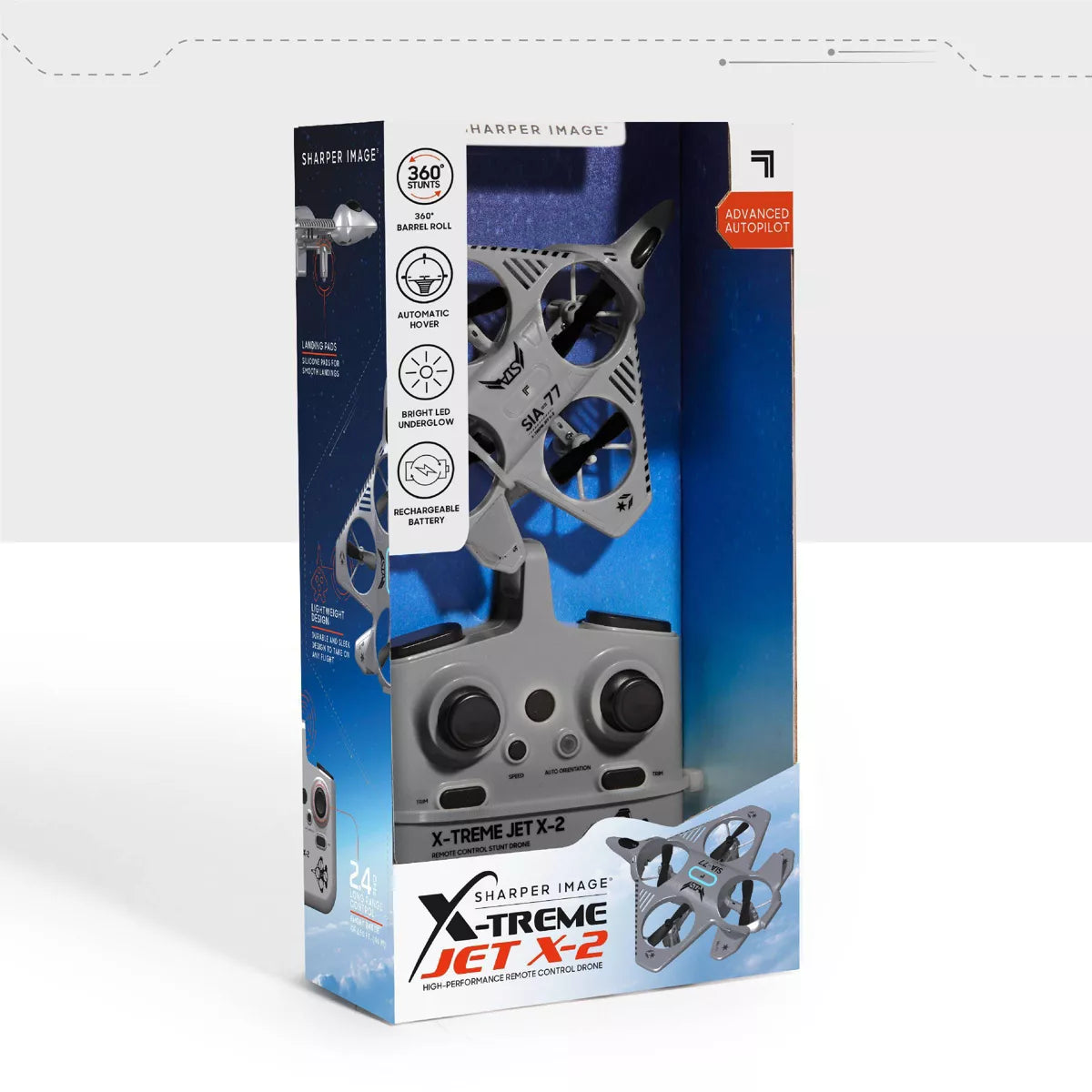 Sharper Image Thunderbolt Jet X Mini Drone: Remote Control, Beginner Level, Indoor/Outdoor Use, 5-Minute Flight Time