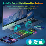For Ipad Keyboard Tablet Phone Bluetooth Keyboard with Touchpad Rechargeable Backlit Korean Spanish Keyboard for Android/ Window