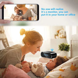 Full HD 1080P Alarm Clock Mini Camera Wireless Wifi Control DVR Camcorder Home Surveillance Monitor Video
