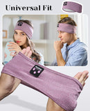 Sleep Headphones Wireless, Bluetooth Sports Headband Headphones with Ultra-Thin HD Stereo Speakers Perfect for Sleeping,Workout,Jogging,Yoga,Insomnia, Air Travel, Meditation (Purple)