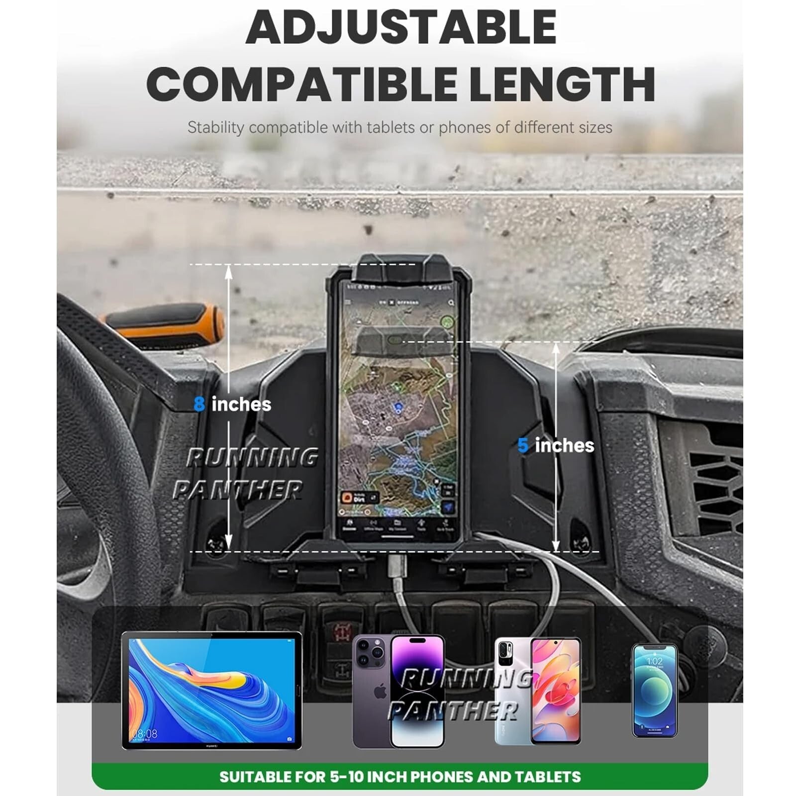 Electronic Device Mounts for Teryx KRX 1000 Tablet Holder, UTV Phone GPS Ipad...