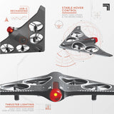® Stealth Recon Video Drone with Live Streaming Camera, Black