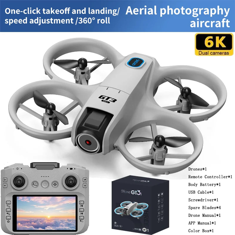 NEW GT3 MAX Drone 8K HD Camera 360°Stunt Dual Lens GPS 5G Wifi Brushless Motors Foldable Quadcopter for Aerial Photography Gifts