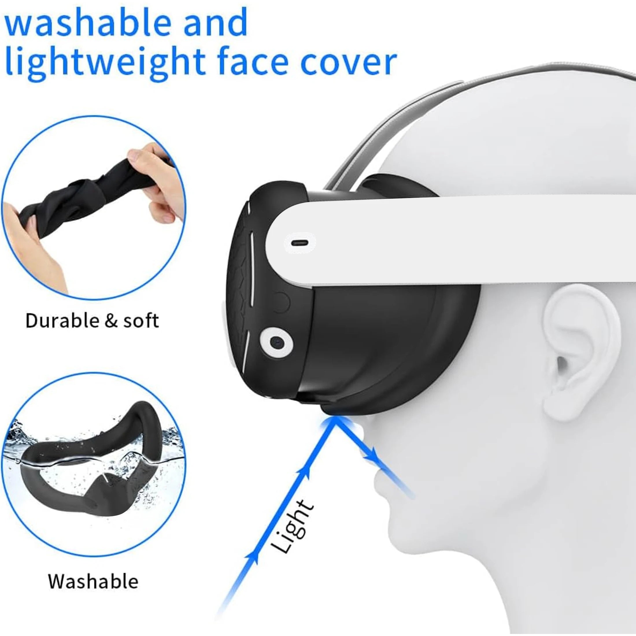 10-In-1 Soft Silicone Controller Case for Meta Quest 3 /3S Headset Grip Protector with Battery Cover for Quest 3/3S Accessories
