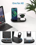 3 in 1 Wireless Charging Station for Apple Product, Wireless Charging Pad for Apple Watch, Airpods Pro/2, Wireless Charger Stand for Iphone 12/12 Pro/12 Pro Max/Se2(No Included Iwatch Cable)